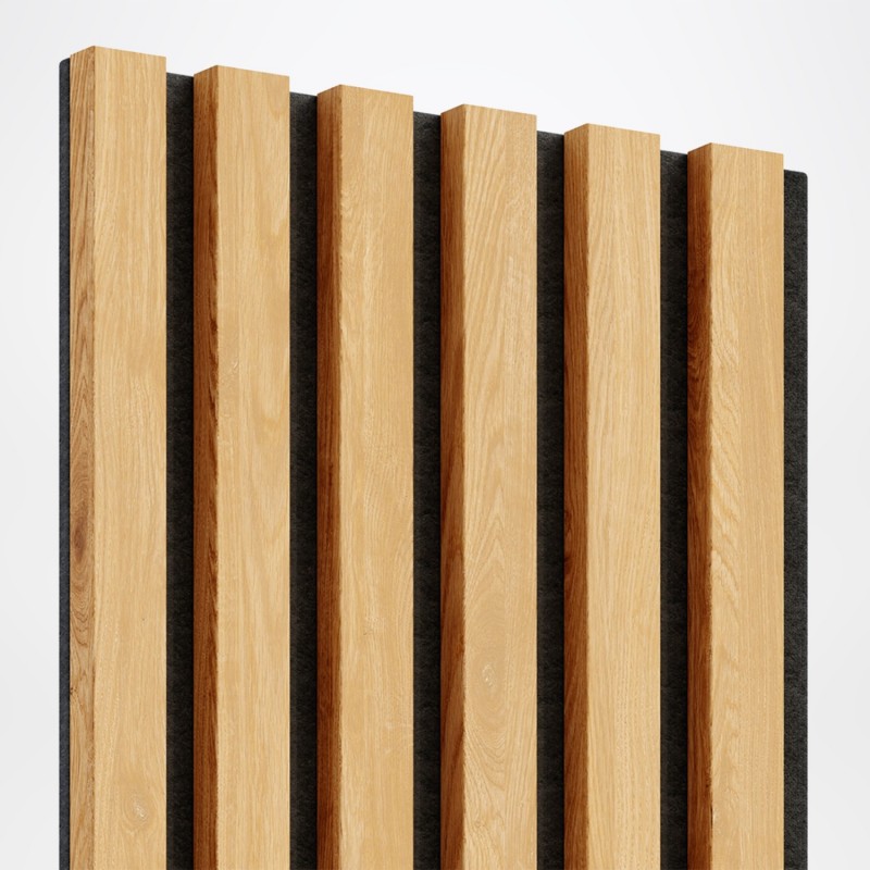 Listones MDF sobre fieltro 275x30 cm - Roble natural (Klemp) - Lamas de MDF sobre fieltro Listones MDF sobre fieltro 275x30 cm - Roble natural (Klemp) - Lamas de MDF sobre fieltro