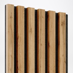 Listones MDF sobre fieltro 275x30 cm - Roble Wotan (Klemp)