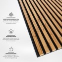 Listones MDF sobre fieltro 275x30 cm - Roble Wotan (Klemp) Listones MDF sobre fieltro 275x30 cm - Roble Wotan (Klemp)