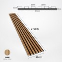 Listones MDF sobre fieltro 275x30 cm - Roble Wotan (Klemp) Listones MDF sobre fieltro 275x30 cm - Roble Wotan (Klemp)