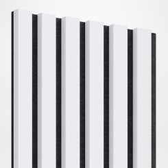 Listones MDF sobre fieltro 275x30 cm - Estera blanca (Klemp)