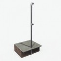 Barrier post initial/final for setting in concrete - with crossbar (Klemp) Barrier post initial/final for setting in concrete - with crossbar (Klemp)