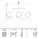 Two Socket CrossTyp 22DE, 42,4 mm - 48,3 mm, Galvanized (Klemp) Two Socket CrossTyp 22DE, 42,4 mm - 48,3 mm, Galvanized (Klemp)