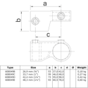 Verstelbaar hoekstuk Typ 49F, 60,3 mm, Thermisch verzinkt (Klemp) Verstelbaar hoekstuk Typ 49F, 60,3 mm, Thermisch verzinkt (Klemp)