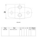 Extra Zware boeiboordbevestiging Typ 146E, 48,3 mm, Thermisch verzinkt (Klemp) Extra Zware boeiboordbevestiging Typ 146E, 48,3 mm, Thermisch verzinkt (Klemp)