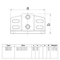 Flange with toeboard adaptor - Typ 147E - 48,3 mm (Klemp) Flange with toeboard adaptor - Typ 147E - 48,3 mm (Klemp)