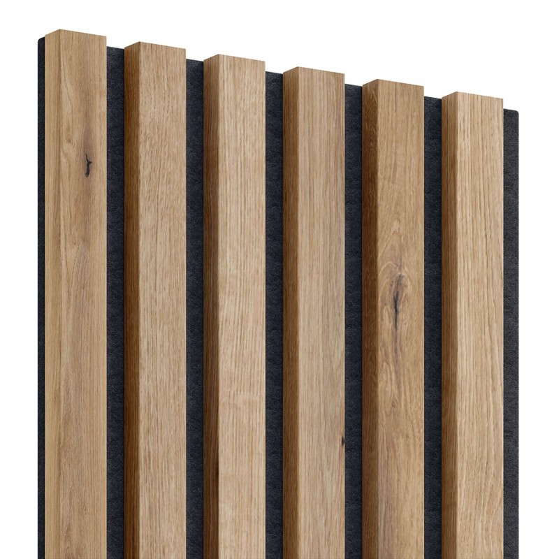 Listones MDF sobre fieltro 275x30 cm - roble artesano (Klemp) - Lamas de MDF sobre fieltro Listones MDF sobre fieltro 275x30 cm - roble artesano (Klemp) - Lamas de MDF sobre fieltro