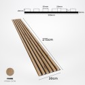 Listones MDF sobre fieltro 275x30 cm - roble artesano (Klemp) Listones MDF sobre fieltro 275x30 cm - roble artesano (Klemp)
