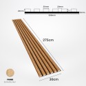 Listones MDF sobre fieltro 275x30 cm - Chapa de roble (Klemp) Listones MDF sobre fieltro 275x30 cm - Chapa de roble (Klemp)