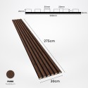 Lattes MDF sur feutre 275x30 cm - Noyer (Klemp)