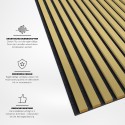 Listones MDF sobre fieltro 275x30 cm - Brillo dorado (Klemp) Listones MDF sobre fieltro 275x30 cm - Brillo dorado (Klemp)