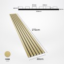 Listones MDF sobre fieltro 275x30 cm - Brillo dorado (Klemp) Listones MDF sobre fieltro 275x30 cm - Brillo dorado (Klemp)