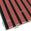 Lamele MDF na Filcu 275x30 cm - Koralowe (Klemp)