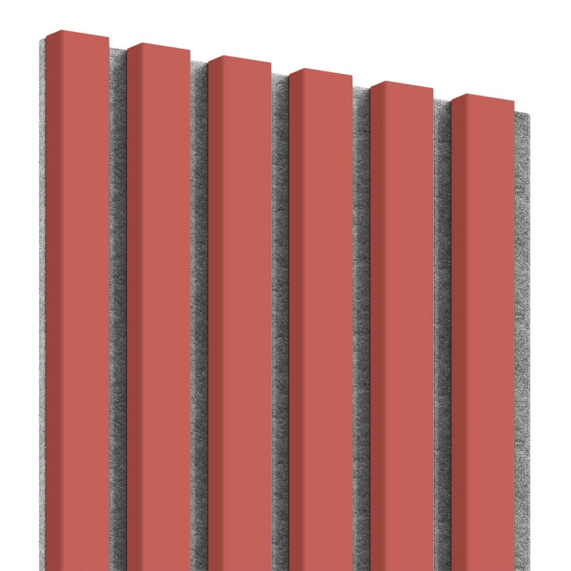 Listones MDF sobre fieltro 275x30 cm - Coral (Klemp) - Lamas de MDF sobre fieltro