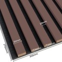 MDF laths on felt 275x30 cm - Powder pink (Klemp)