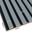 Lattes MDF sur feutre 275x30 cm - Gris scandinave (Klemp)