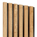 Lamele MDF na płycie HDF 275x30 cm - Fornir dębowy (Klemp) Lamele MDF na płycie HDF 275x30 cm - Fornir dębowy (Klemp)