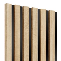 Listones MDF sobre panel 275x30 cm - Roble de Sonoma (Klemp)