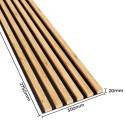 Lamele MDF na płycie HDF 275x30 cm - Dąb naturalny (Klemp) Lamele MDF na płycie HDF 275x30 cm - Dąb naturalny (Klemp)