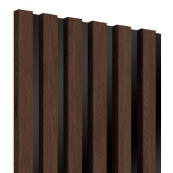 Lamellenleisten aus MDF auf HDF Platte 275 x 30 cm - Nussbaum (Klemp)