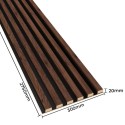 Listones MDF sobre panel 275x30 cm - Nuez (Klemp) Listones MDF sobre panel 275x30 cm - Nuez (Klemp)