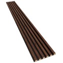 Listones MDF sobre panel 275x30 cm - Nuez (Klemp) Listones MDF sobre panel 275x30 cm - Nuez (Klemp)