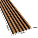 Lamele MDF na płycie HDF 275x30 cm - Dąb wotan (Klemp)
