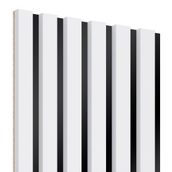 Lamele MDF na płycie HDF 275x30 cm - Biały mat (Klemp)
