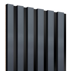 MDF latten op paneel 275x30 cm - Antraciet (Klemp)
