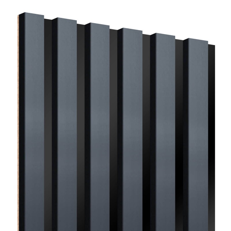 Lamele MDF na płycie HDF 275x30 cm - Antracyt (Klemp) - Lamele na płycie Lamele MDF na płycie HDF 275x30 cm - Antracyt (Klemp) - Lamele na płycie