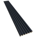 Lattes MDF sur panneau 275x30 cm - Anthracite (Klemp)