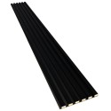 MDF laths on panel 275x30 cm - Black mat (Klemp) MDF laths on panel 275x30 cm - Black mat (Klemp)