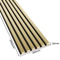 Lamele MDF na płycie HDF 275x30 cm - Złoty połysk (Klemp) Lamele MDF na płycie HDF 275x30 cm - Złoty połysk (Klemp)