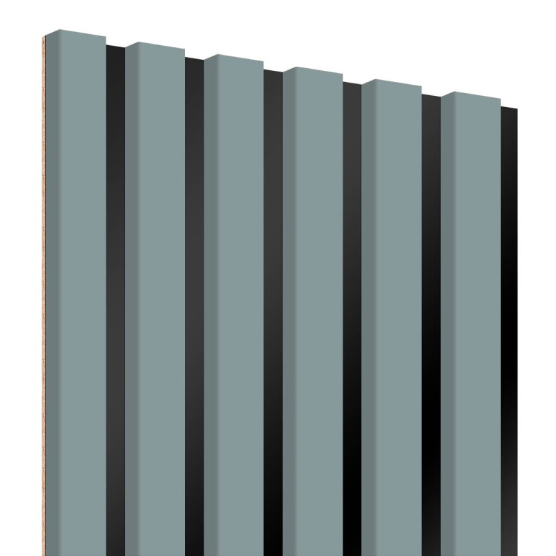 MDF latten op paneel 275x30 cm - Scandinavisch grijs (Klemp) - MDF lamellen op paneel
