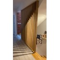 Free standing slat wall - Black mat - 22x70 (Klemp) Free standing slat wall - Black mat - 22x70 (Klemp)