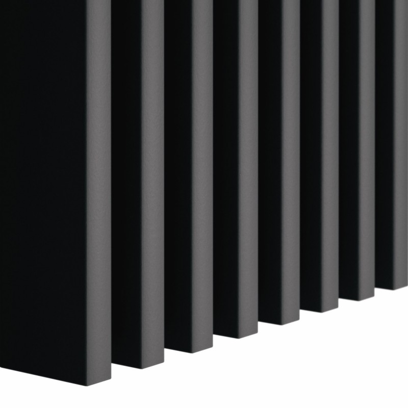 Listones de MDF independientes 22x90 - Estera negra - 10 piezas (Klemp) - Separadores de ambientes