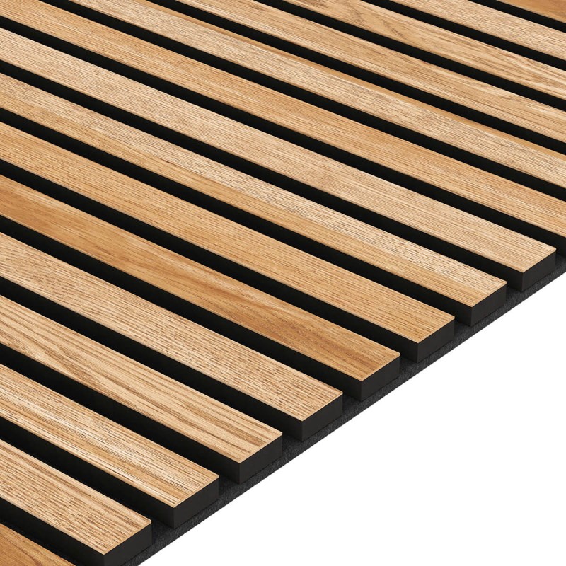 Acoustic panel natural veneer - Natural oak - 60x240cm (Klemp) - Acoustic wall panels Acoustic panel natural veneer - Natural oak - 60x240cm (Klemp) - Acoustic wall panels