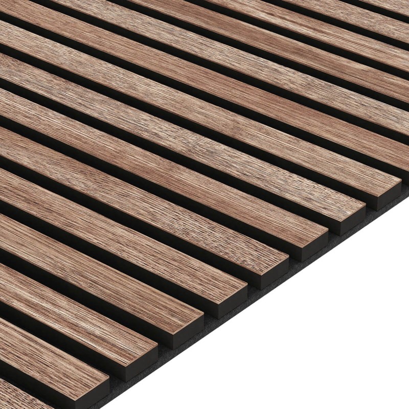 Panel acústico de chapa natural - Nogal americano - 60x240cm (Klemp) - Paneles acusticos Panel acústico de chapa natural - Nogal americano - 60x240cm (Klemp) - Paneles acusticos