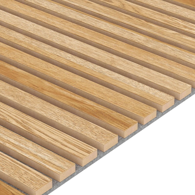 Panel acústico de chapa natural - Roble natural - 60x240cm (Klemp) - Paneles acusticos Panel acústico de chapa natural - Roble natural - 60x240cm (Klemp) - Paneles acusticos