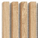 Listones MDF sobre fieltro 275x30 cm - Chapa de roble (Klemp) Listones MDF sobre fieltro 275x30 cm - Chapa de roble (Klemp)