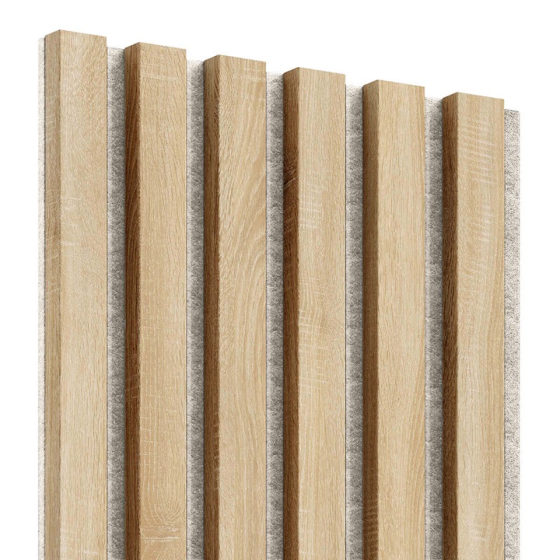 Lamele MDF na Filcu 275x30 cm - Dąb sonoma (Klemp) - Lamele na filcu