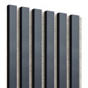 MDF latten op vilt 275x30 cm - Antraciet (Klemp)