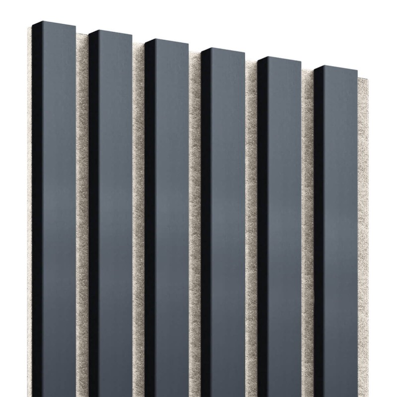 MDF latten op vilt 275x30 cm - Antraciet (Klemp) - MDF lamellen op vilt