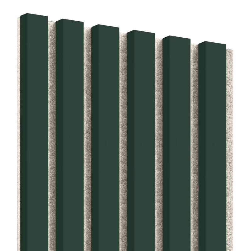 Listones MDF sobre fieltro 275x30 cm - Verde botella (Klemp) - Lamas de MDF sobre fieltro Listones MDF sobre fieltro 275x30 cm - Verde botella (Klemp) - Lamas de MDF sobre fieltro