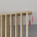 Vrijstaande lattenwand - Walnoot - 22x70 (Klemp) Vrijstaande lattenwand - Walnoot - 22x70 (Klemp)