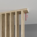 Vrijstaande lattenwand - Walnoot - 22x70 (Klemp) Vrijstaande lattenwand - Walnoot - 22x70 (Klemp)