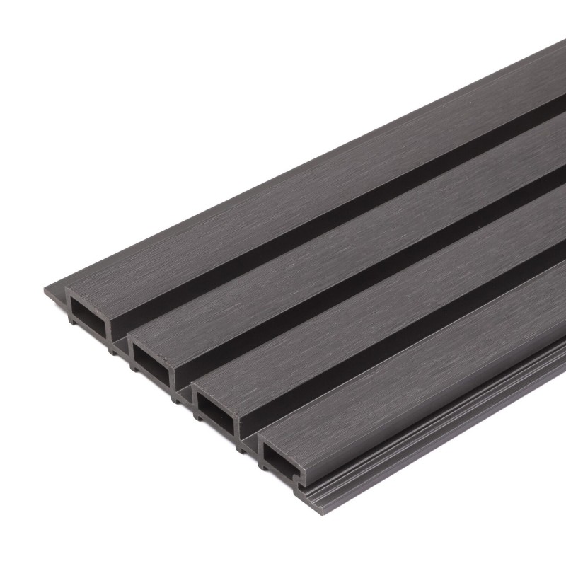 Planche de bardage à lamelles premium - 219x26 mm - Graphite (Klemp) - Panneaux de façade composites Planche de bardage à lamelles premium - 219x26 mm - Graphite (Klemp) - Panneaux de façade composites