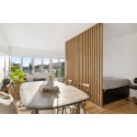 Mur de lattes autoportant - Tapis noir - 22x70 (Klemp)