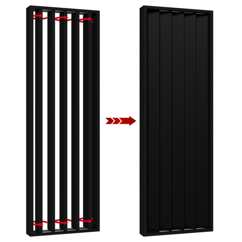 Pannelli rotanti - 22x90 - Nero opaco (Klemp) - Listelli divisori rotanti
