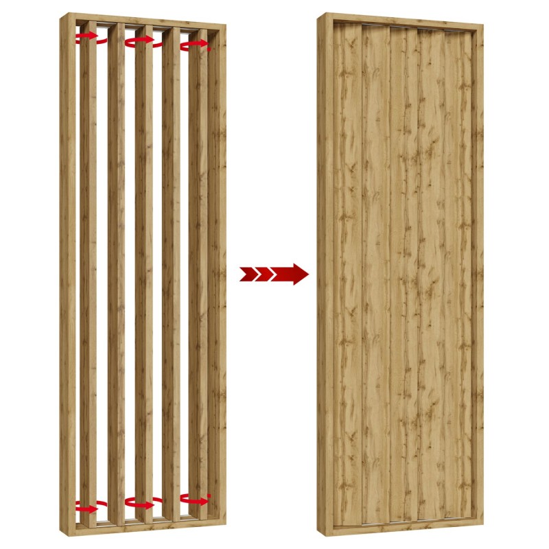 Panneaux rotatifs - 22x90 - Chêne wotan (Klemp) - Panneaux rotatifs Panneaux rotatifs - 22x90 - Chêne wotan (Klemp) - Panneaux rotatifs